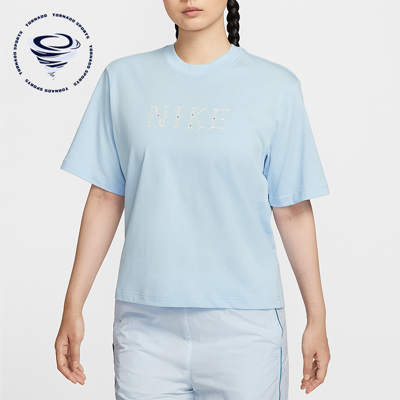 Nike/耐克正品Sportswear女士柔软宽松厚实针织短袖II0446-441