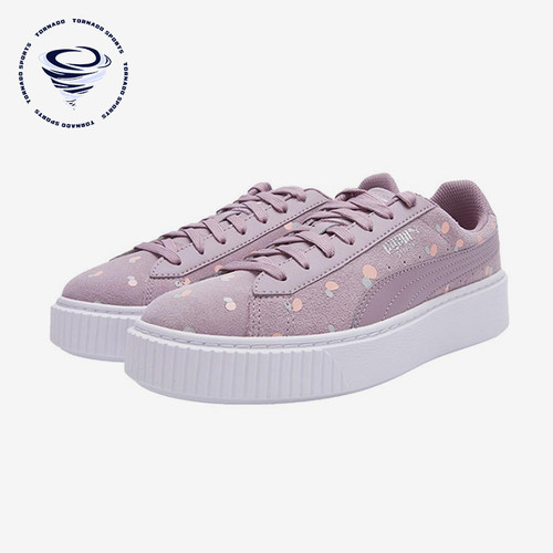 Puma/彪马正品Suede Platform Dots女士经典翻毛皮板鞋368991-01