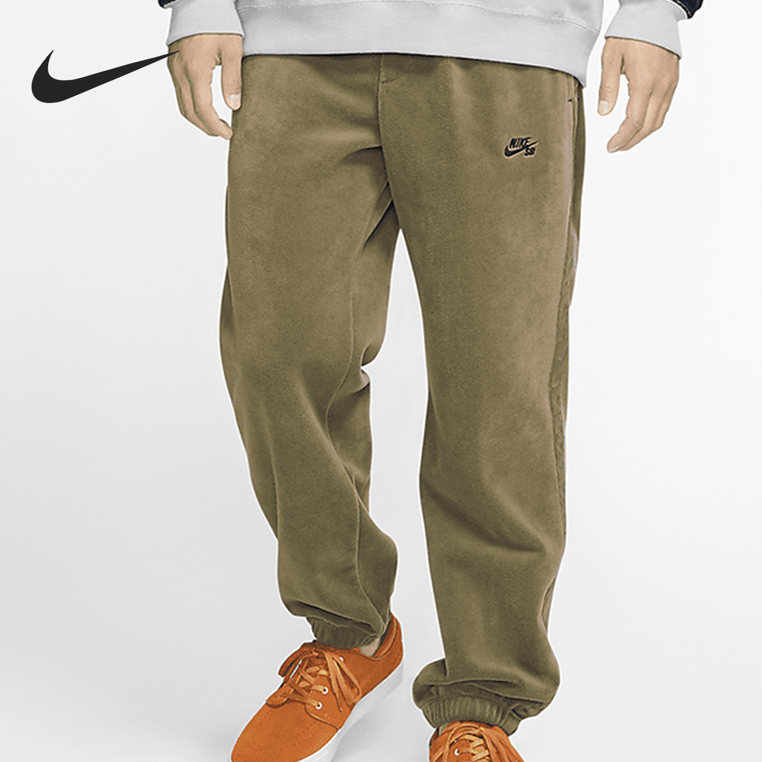Nike/耐克官方正品SB男士休闲毛绒透气宽松束脚长裤BV0887-222