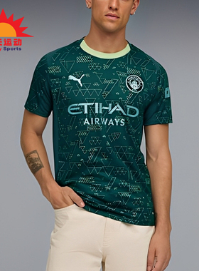 Puma/彪马正品2025男士透气足球训练比赛运动套头短袖782692-04