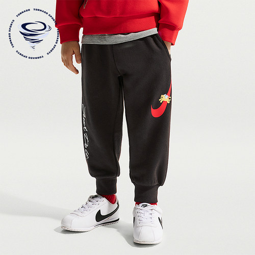 Nike/耐克正品2026春季款婴童日常束脚针织印花长裤IU5260-010