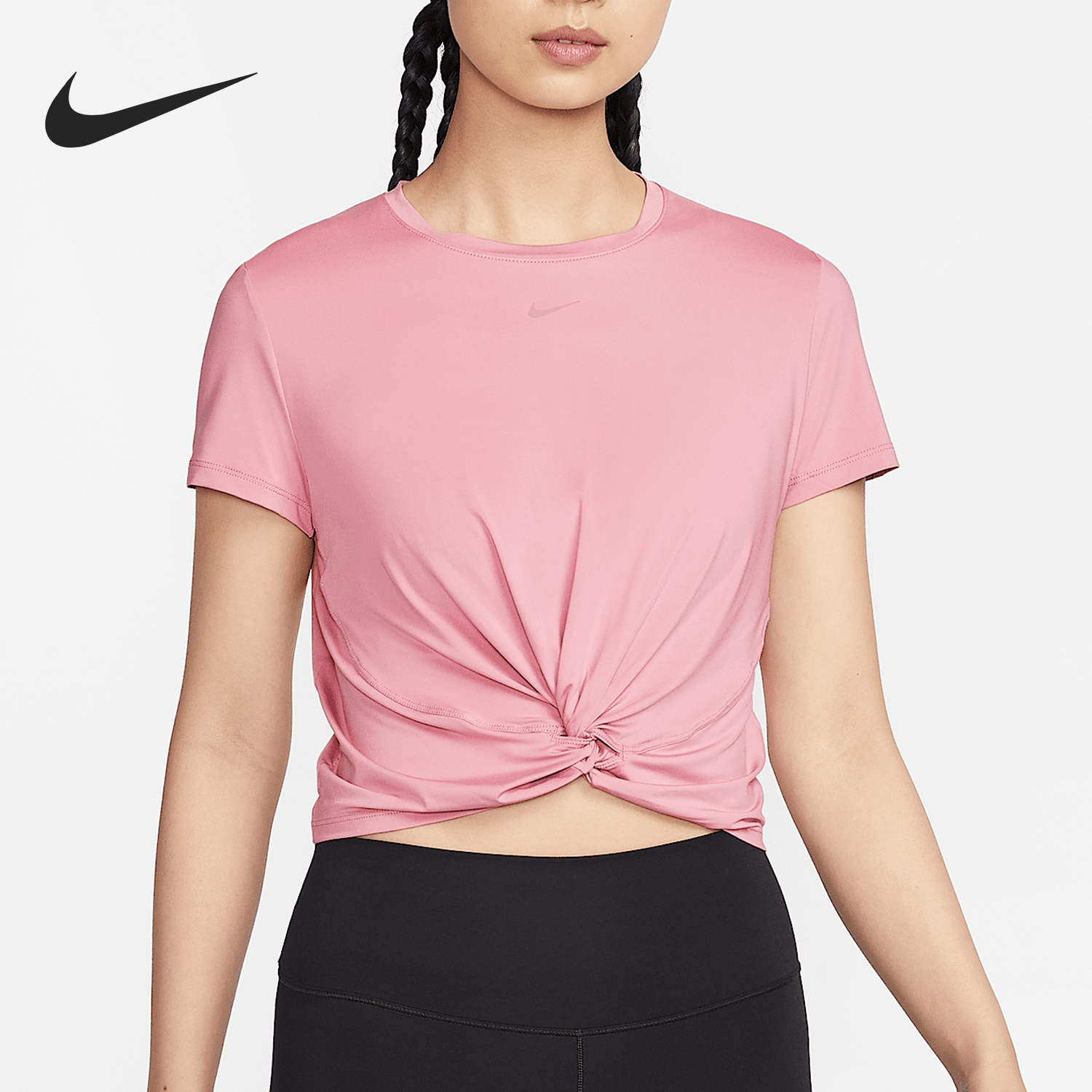 Nike/耐克官方正品夏季新款女士瑜伽健身训练透气短袖HJ1055-699
