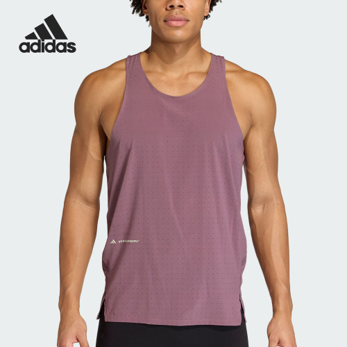Adidas/阿迪达斯正品夏季男士无袖反光运动舒适透气跑步T恤KB8429