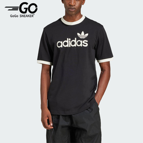 Adidas/阿迪达斯正品三叶草男士经典印花透气圆领短袖T恤JC8372