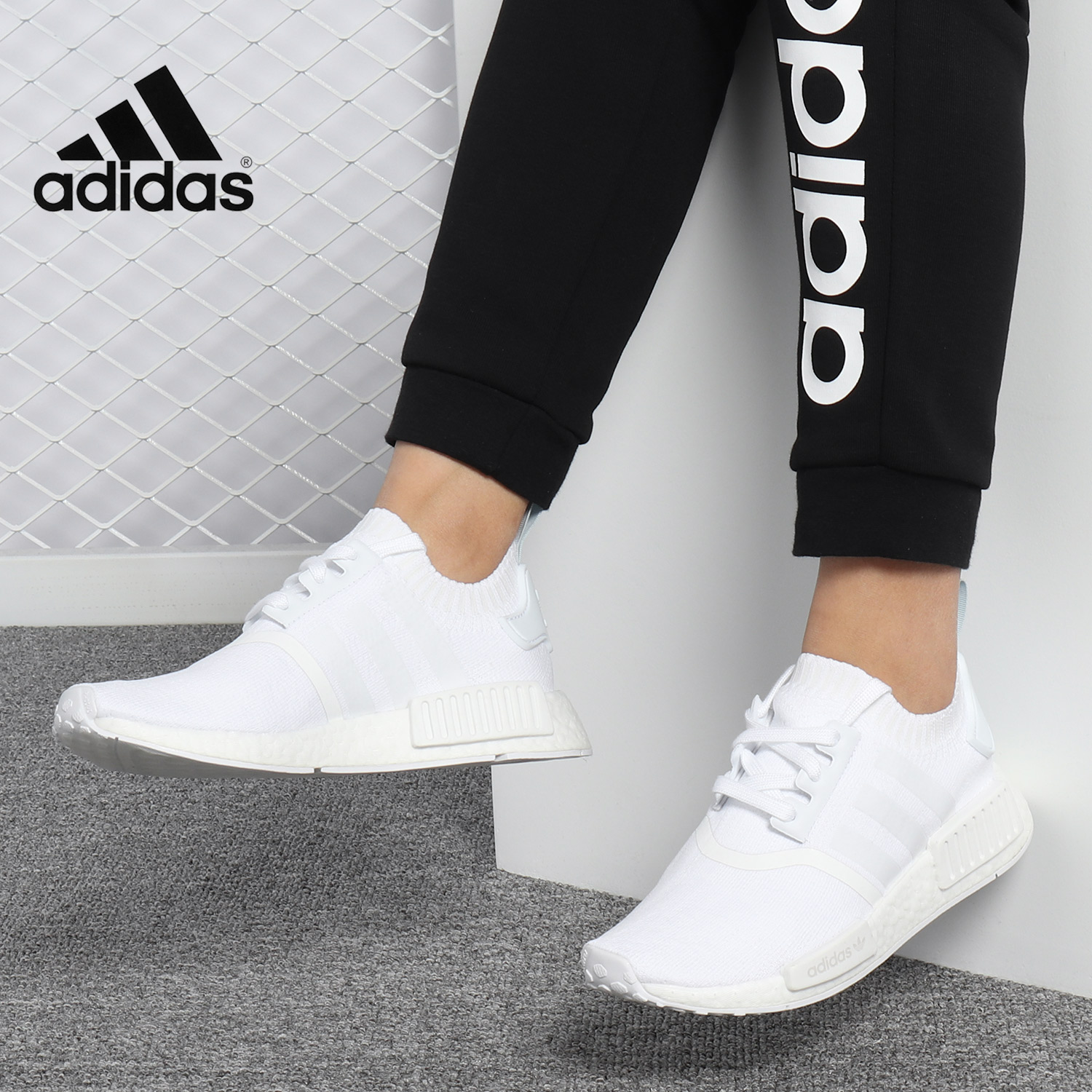 Adidas/阿迪达斯正品 NMD_R1 PK W 女子低帮经典休闲运动鞋CQ2040