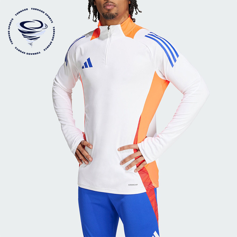 阿迪达斯男士训练半拉链套头衫