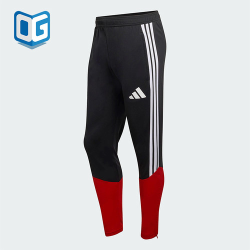 Adidas/阿迪达斯正品2025冬季款男士耐穿修身拼接足球长裤KB4442