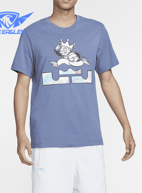 Nike/耐克正品LeBron男士篮球圆领透气图案运动T恤HF6190-491