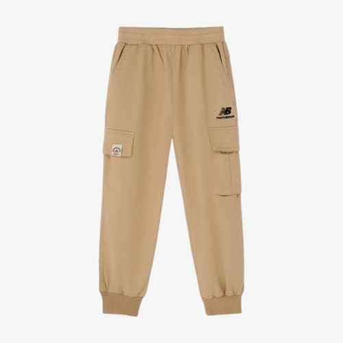 New Balance新百伦正品儿童针织印花工装运动裤7TD13123-BEI