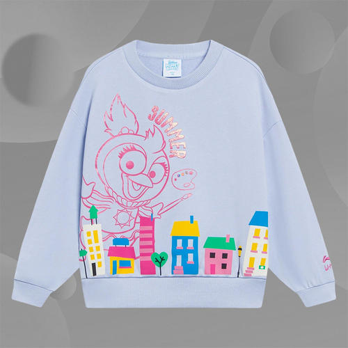 Lining/李宁正品新款女童联名布偶宝宝针织圆领卫衣YWDT016