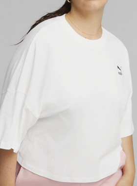 Puma/彪马正品夏季女士圆领宽松透气休闲运动短袖624697-02