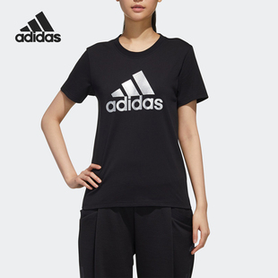Adidas/阿迪达斯正品新款女子舒适透气运动训练健身圆领T恤GK8722