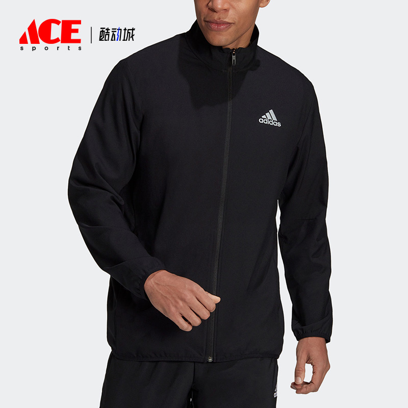 Adidas阿迪达斯正品男子春秋立领休闲运动夹克外套上衣GV5191