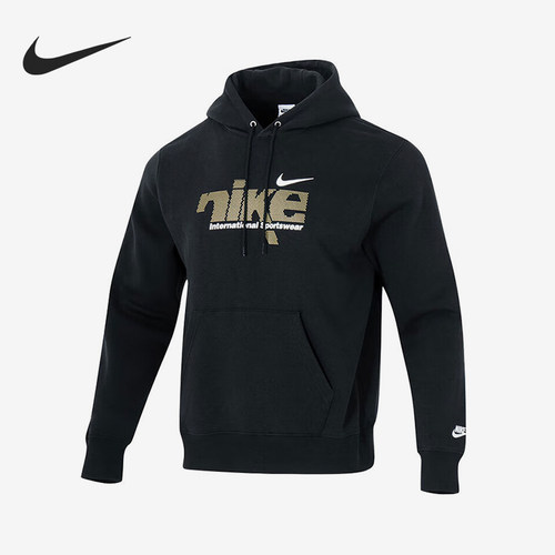 Nike/耐克正品2025冬季款男士连帽套头印花卫衣IM8322-010