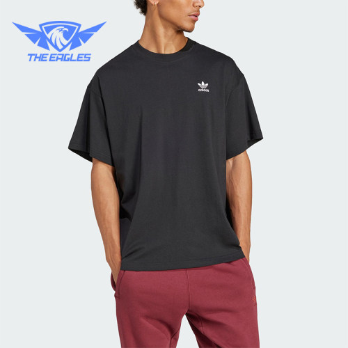 Adidas/阿迪达斯正品三叶草男士针织宽松经典运动休闲短袖JD0349