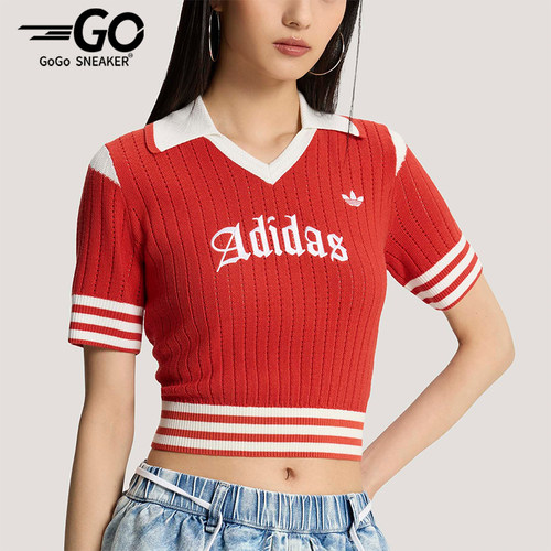 Adidas/阿迪达斯正品三叶草女士修身经典时尚针织POLO衫KT3048