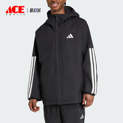 Adidas/阿迪达斯正品ESS 3S RAIN H J男士宽松连帽运动外套JM1056