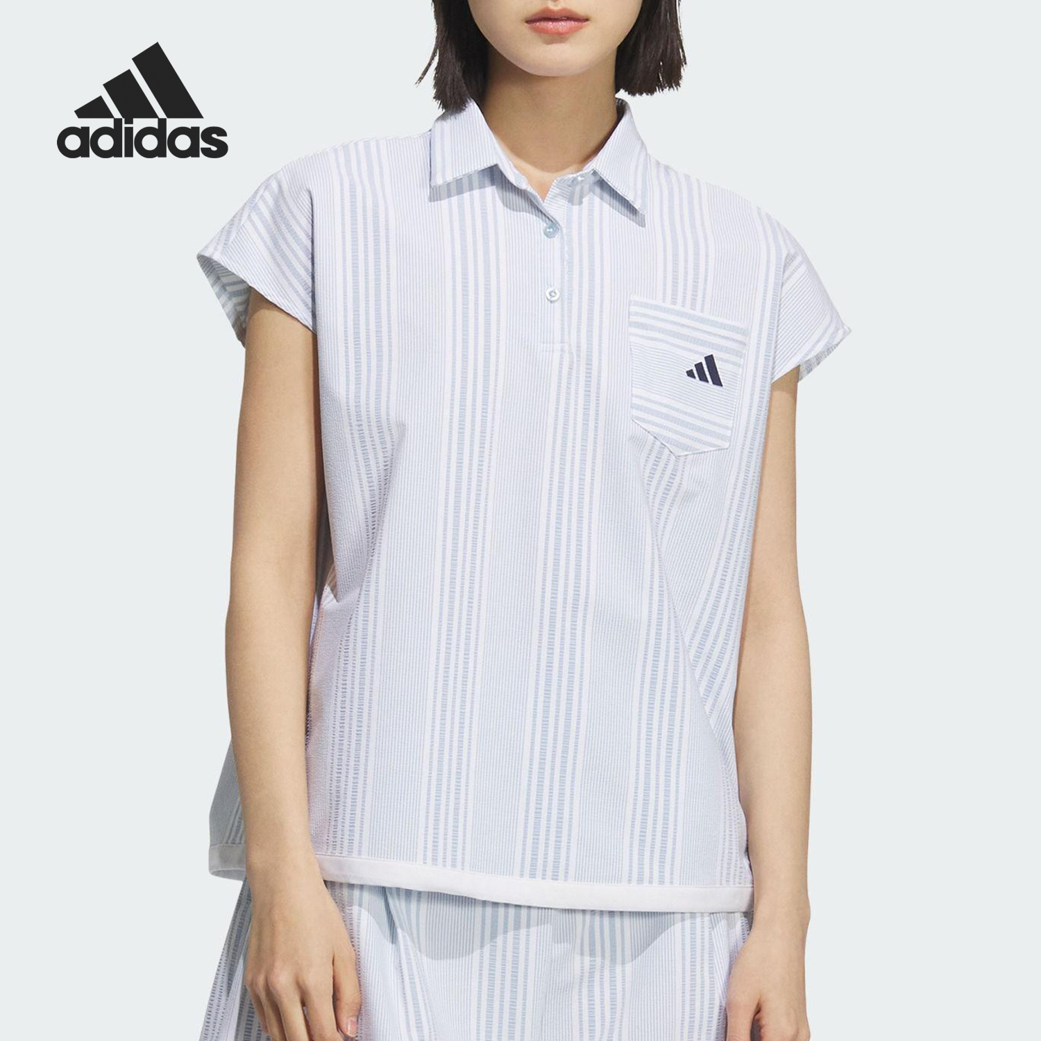 Adidas/阿迪达斯正品夏季款女士高尔夫运动透气短袖JF4579