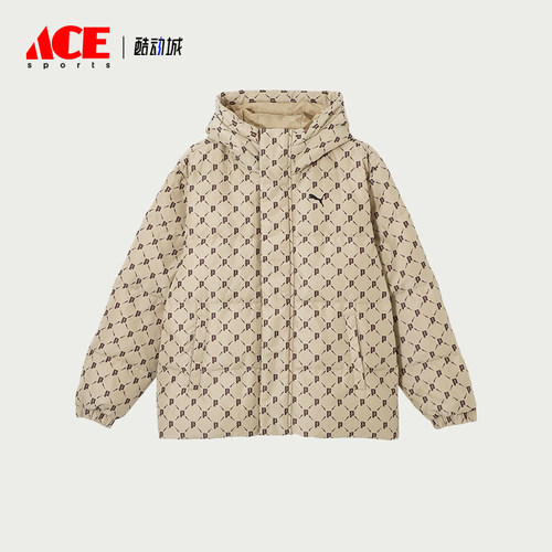 Puma/彪马正品2025男女运动连帽满印保暖宽松休闲羽绒服685319-84