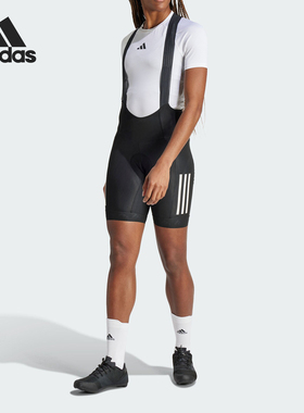 Adidas/阿迪达斯正品ESS BIB M女士骑行紧身背带短裤IP9962
