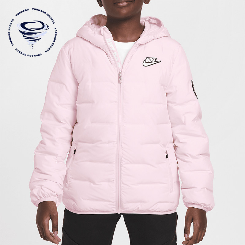 耐克大童保暖连帽羽绒服