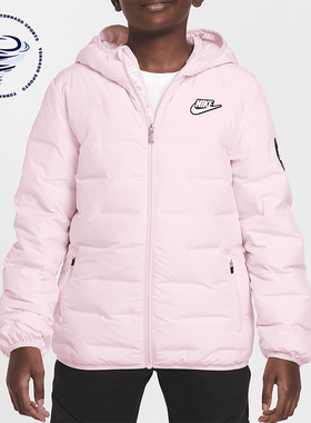 Nike/耐克正品新款大童无缝绗缝保暖连帽羽绒服HQ7186-663