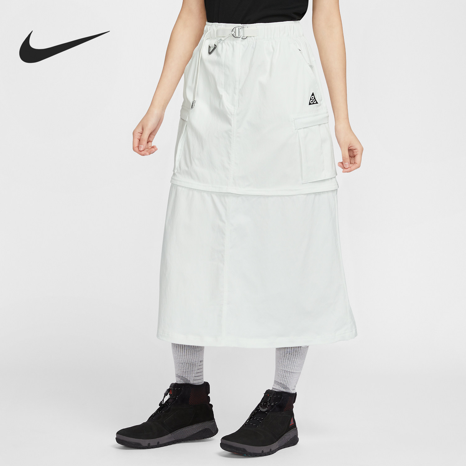 Nike/耐克官方正品当季新款女士简约宽松时尚半身裙FN1970-121