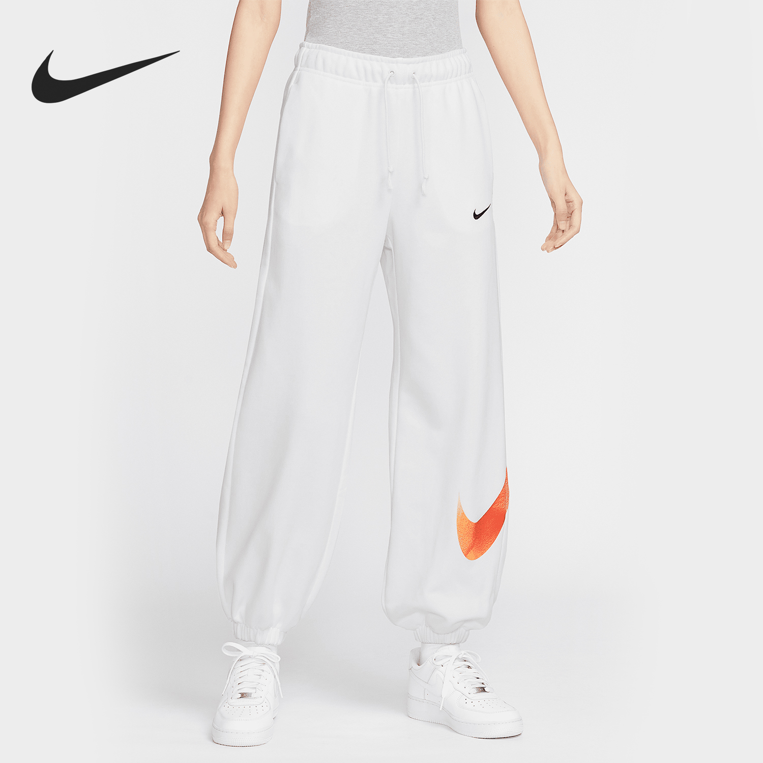 Nike/耐克官方正品Sportswear女士中腰针织经典长裤IF0394-100