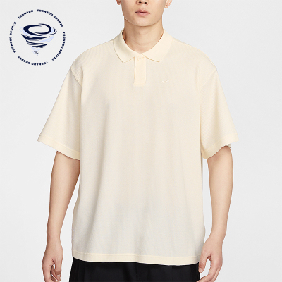 Nike/耐克正品Oversize男士翻领针织华夫格经典短袖IF0377-110