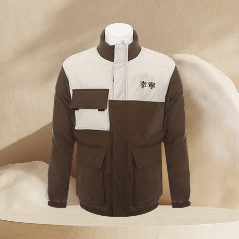 李宁正品冬季新款男子外套运动时尚系列休闲保暖短羽绒服AYMR331
