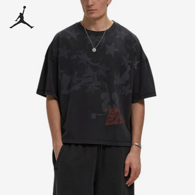 Nike/耐克正品JORDAN新款男黑色运动休闲经典短袖T恤IM7363-010
