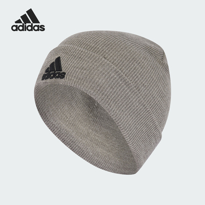 Adidas/阿迪达斯正品LOGO BEANIE CUF男女保暖针织帽IY7665
