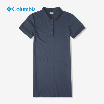 Columbia哥伦比亚正品21春新品户外女运动针织纯色连衣裙AR2984