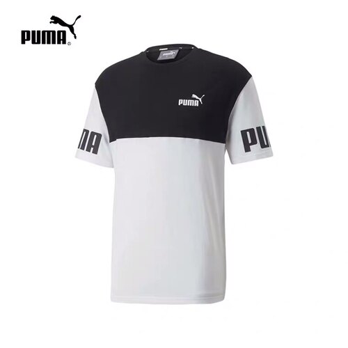 Puma彪马男子秋冬季新款圆领运动休闲短袖T恤男673496-02