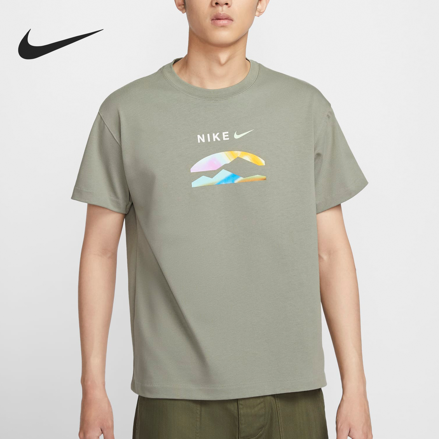 Nike/耐克官方正品夏季新款男士针织透气休闲运动短袖HJ3958-053