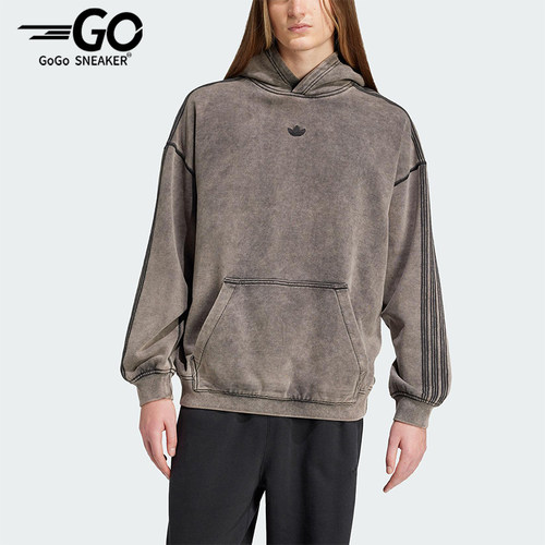 Adidas/阿迪达斯正品三叶草男士针织连帽卫衣套头衫JD0245
