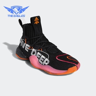 字母缓震篮球鞋 Adidas 时尚 三叶草男士 EE9059 阿迪达斯正品