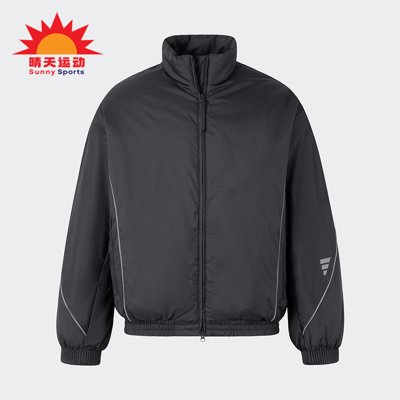 阿迪达斯男士休闲立领保暖棉服