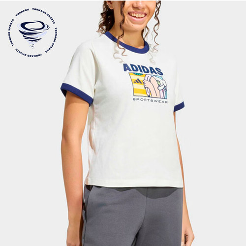 Adidas/阿迪达斯正品套头运动圆领短袖T恤经典新款短袖T恤KC8603