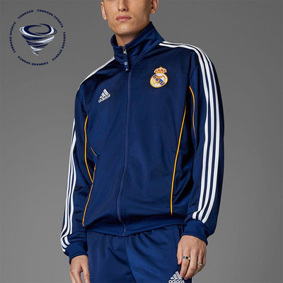 Adidas/阿迪达斯正品REAL MADRID男士立领运动宽松足球外套JW1993