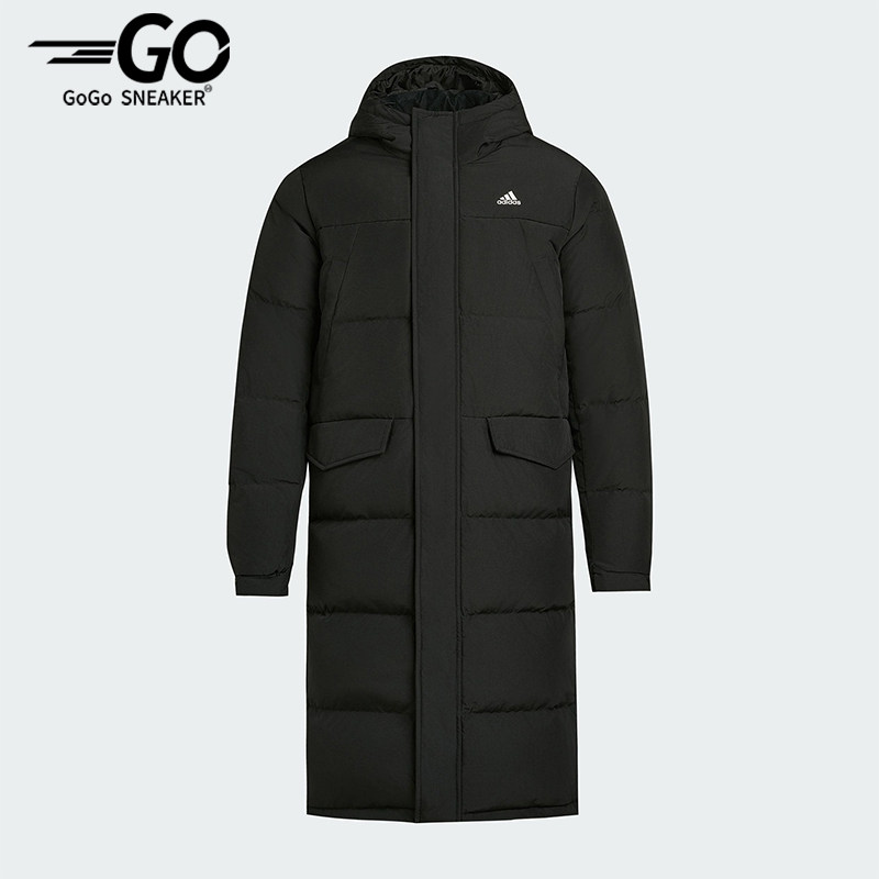 Adidas/阿迪达斯正品冬季男女连帽保暖长款运动休闲羽绒服KF6748