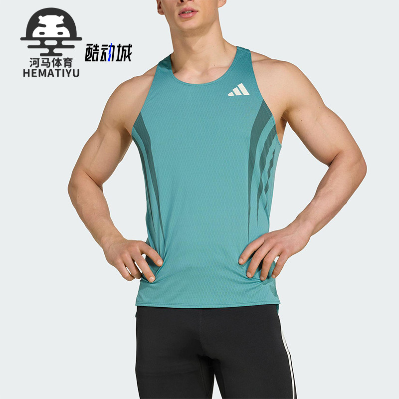 Adidas/阿迪达斯正品2025夏季款男士运动风跑步工字背背心JV9307