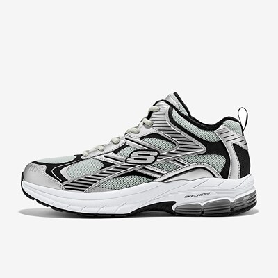 Skechers斯凯奇正品ORBITAL男款耐磨中帮休闲鞋8790356-WBLK