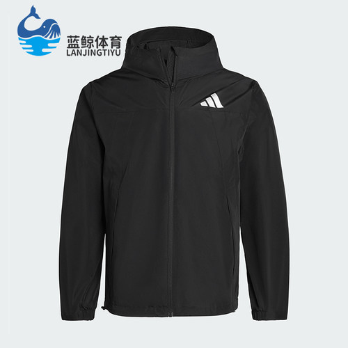 Adidas/阿迪达斯正品WOVENJACKET新款男女经典黑色夹克外套IB7052