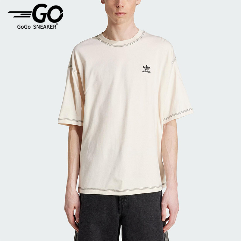 Adidas/阿迪达斯正品三叶草男士经典简约透气运动圆领短袖JW0970