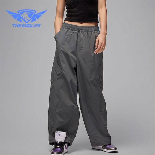 Nike/耐克正品JORDAN女士轻盈拒水宽松运动降落伞长裤HM6145-068
