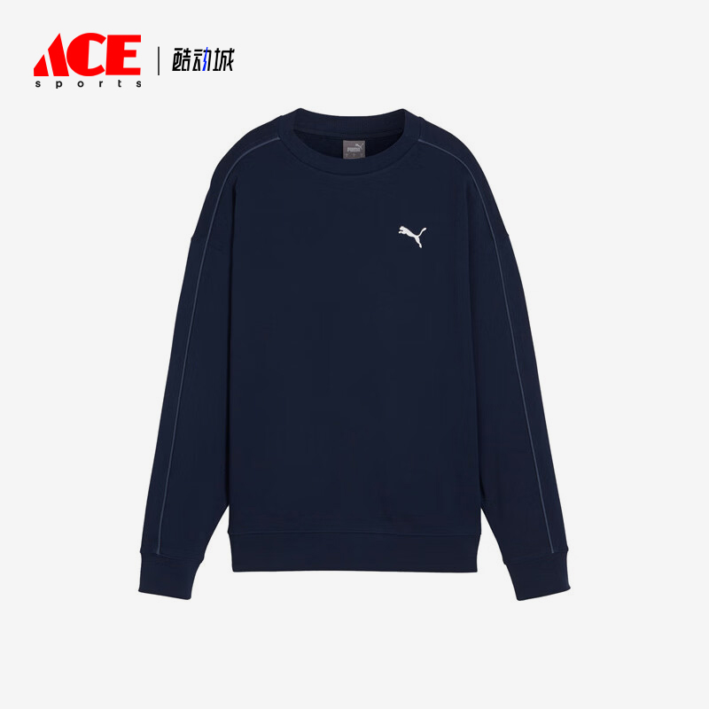 Puma/彪马正品新款女士宽松休闲圆领运动卫衣套头衫682159-14