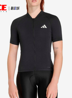 Adidas/阿迪达斯正品运动拉链骑行服新款骑行短袖上衣KB9562