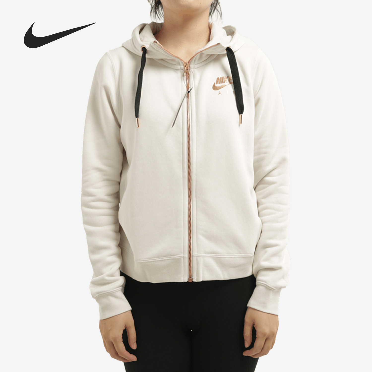 Nike/耐克官方正品女子加绒针织舒适连帽运动休闲夹克外套 CD9025