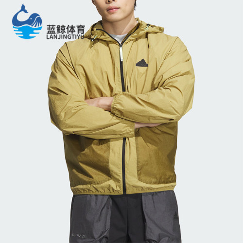 阿迪达斯男士户外连帽外套
